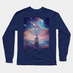 wandering cosmic oceans Long Sleeve T-Shirt